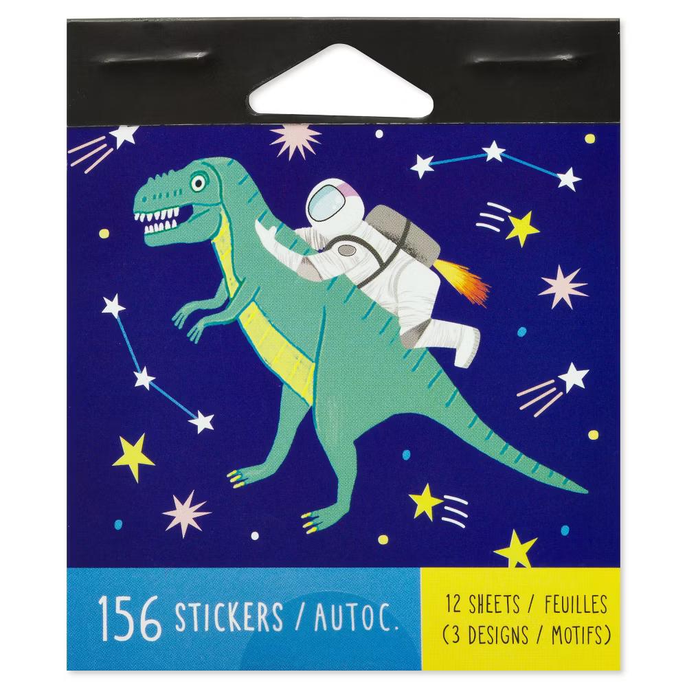 Space/Dinosaurs and Sports Mini Sticker Pad 156ct - 12 Sheets - Image 3