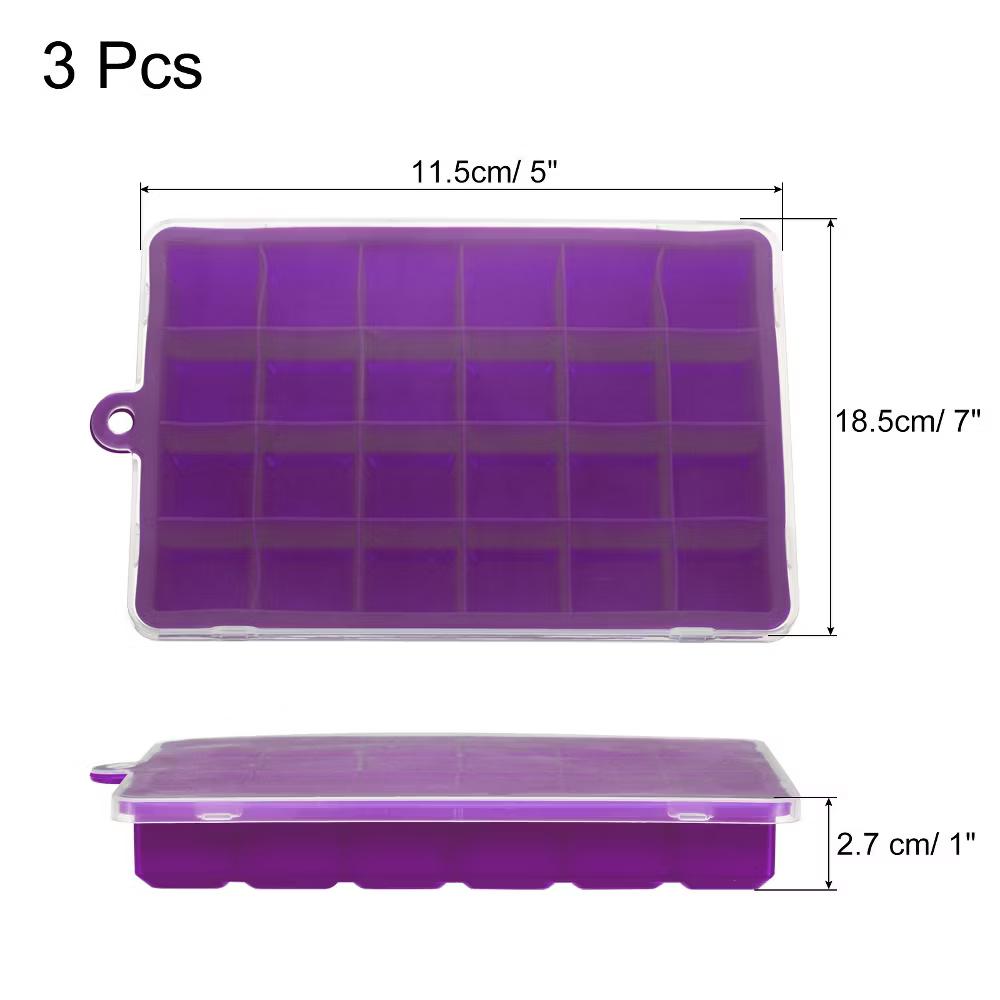 Silicone Easy Release Ice Cube Trays with Lids - Image 19