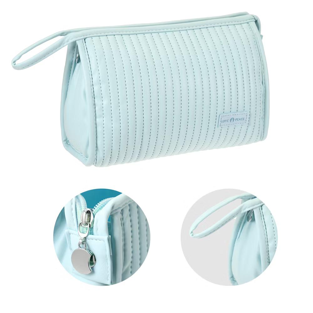 PU Leather Makeup Bag Large Makeup Bag Make Up Brush Organizer Bag Toiletry Bag for Women 1 Pcs - Image 15