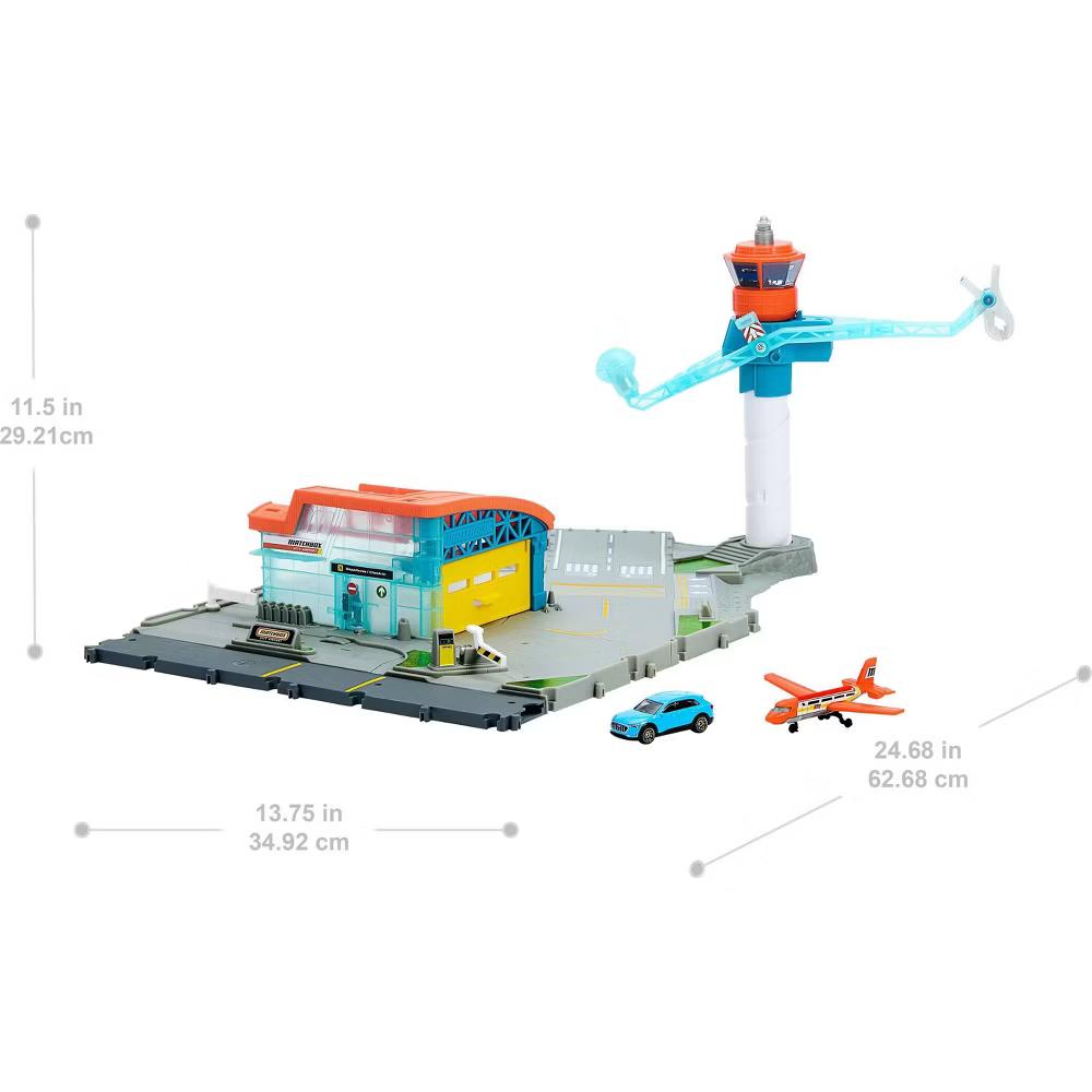 Matchbox Airport Takeoff Adventure Playset with Diecast Toy Audi Car & Plastic Plane - Image 6