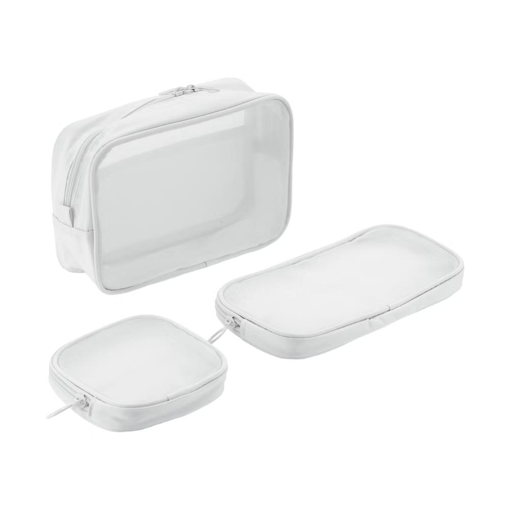 Travel Mesh Makeup Bag with Zipper 3 Pcs - Image 13