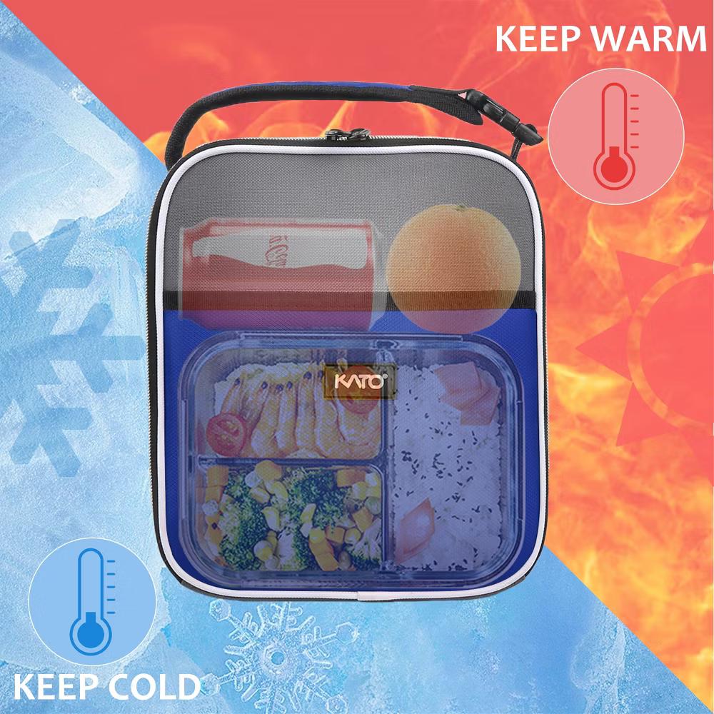 Small Insulated Lunch Tote Bag for Adult Kid, Leak-proof Portable Lunch Box for Man Woman with Dual Zipper Closure, 8.5x4x9.5 Inches - Image 11
