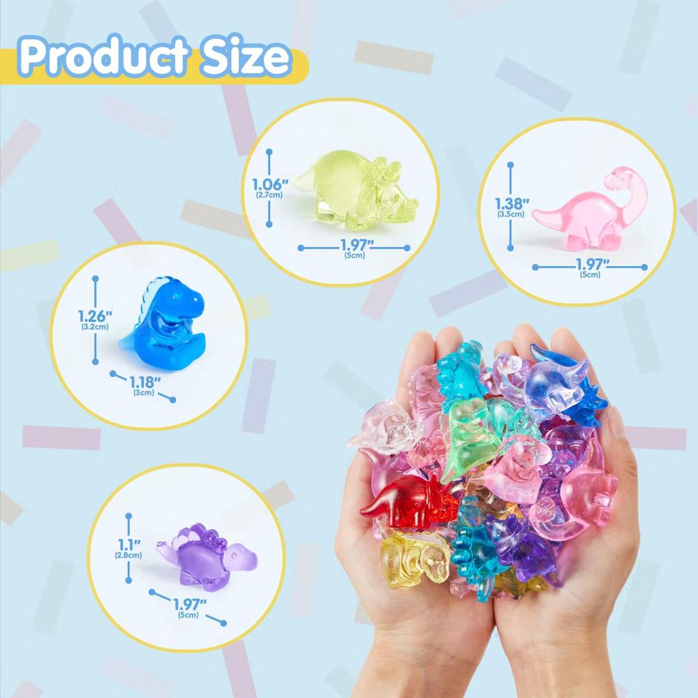 50-Piece Mini Dinosaur Figures Set, Tiny Resin Dinosaur Figurines for Crafts, Slime Charms, DIY Scenes, Party Favors & Vase Fillers - Image 5
