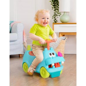 Ride On Toy with Blocks - Ride & Chomp: Educational Kids Pedal and Push Vehicle