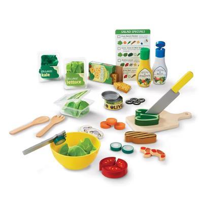 Slice and Toss Salad Play Food Set - 52pc Wooden and Felt - Image 6