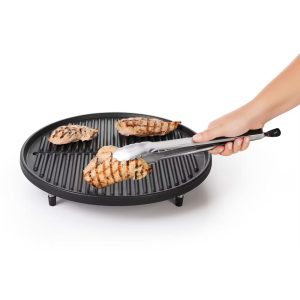 12" Tongs: Stainless Steel Kitchen Tongs with Locking Mechanism, Dishwasher-Safe, Light Silver