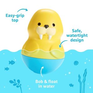 Bath Bobbers Floating Mold-Free Marine Animal Tub Toys for Babies & Toddlers: BPA-Free, Fine Motor Skills Development