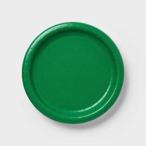 20ct Green Dinner Paper Plates