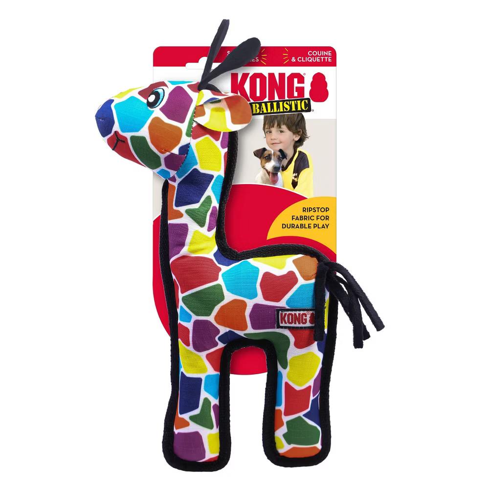 KONG Multicolor Ripstop Giraffe Dog Toy - Image 2