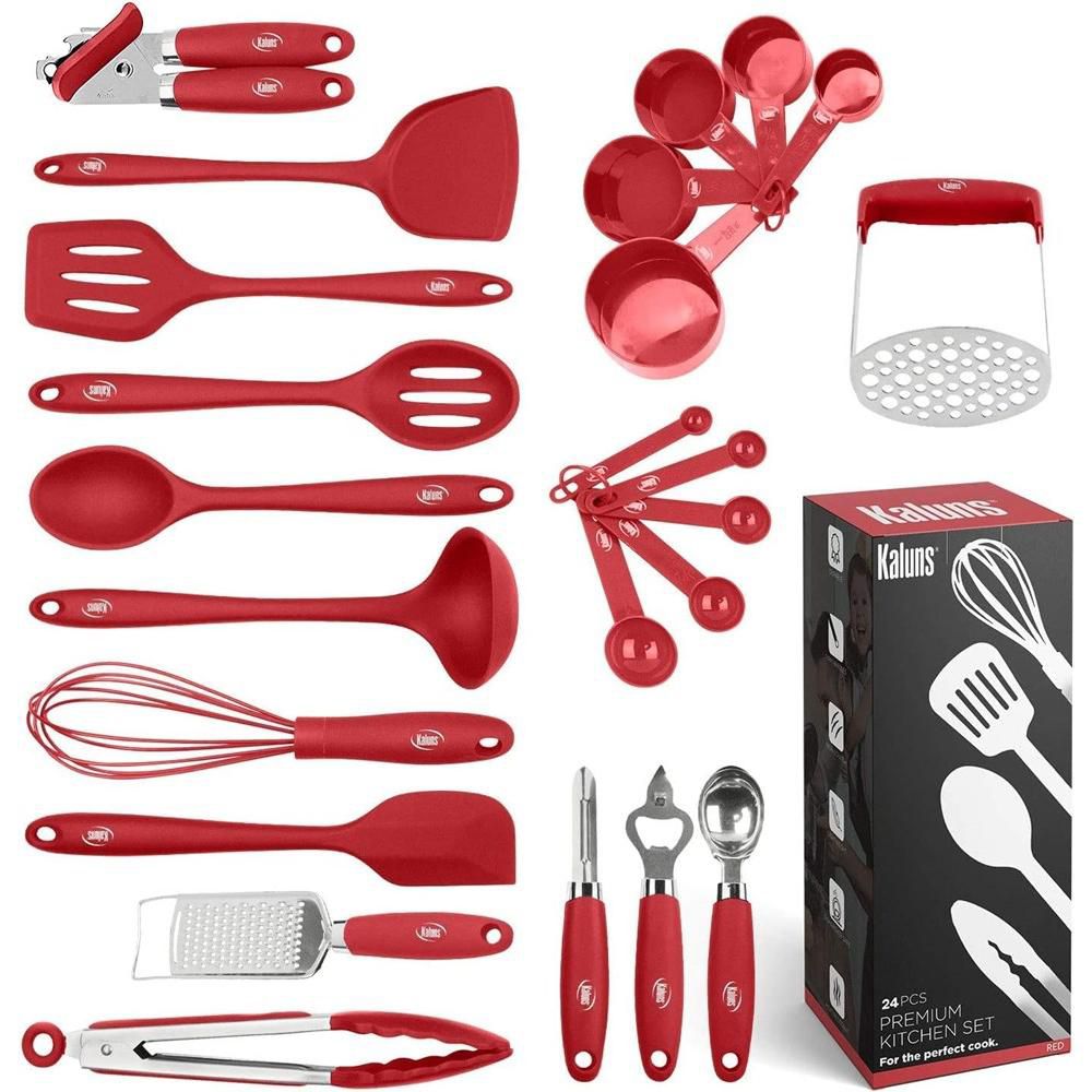 Kitchen Utensils Set, 24 Piece Silicone Cooking Utensils, Dishwasher Safe and Heat Resistant Kitchen Tools - Image 31