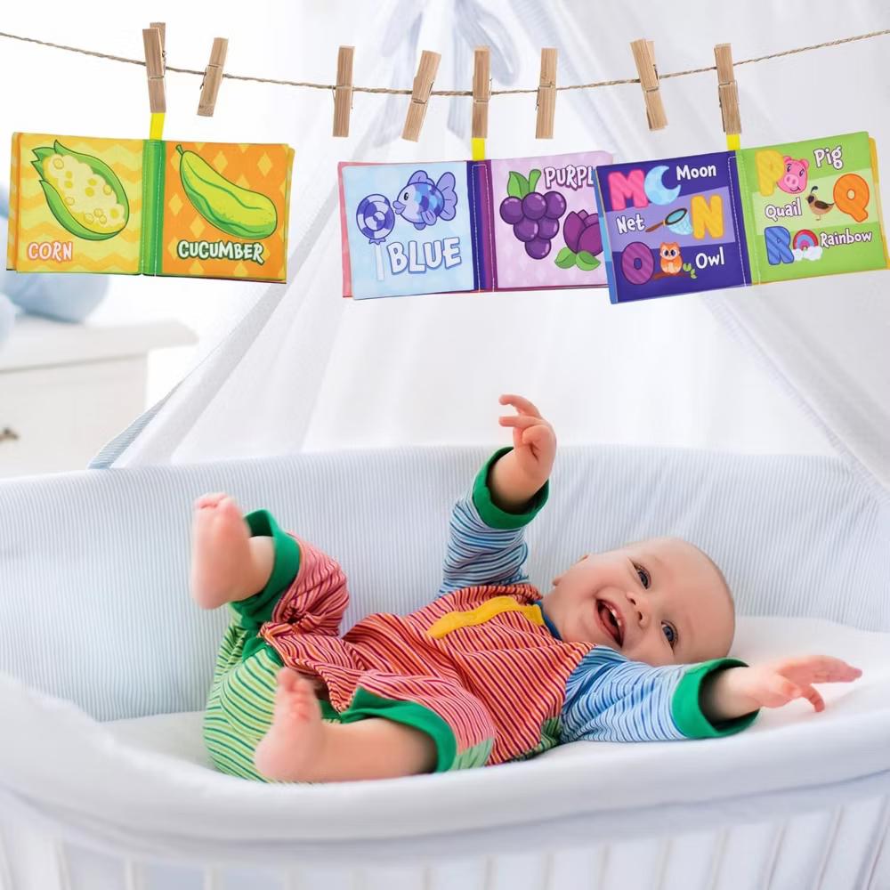 12 Pcs Baby Bath Toys, Waterproof Soft Cloth Books for Baby Multi-Age, Infant Early Education First Toys for Toddlers Kids Birthday Gifts - Image 3