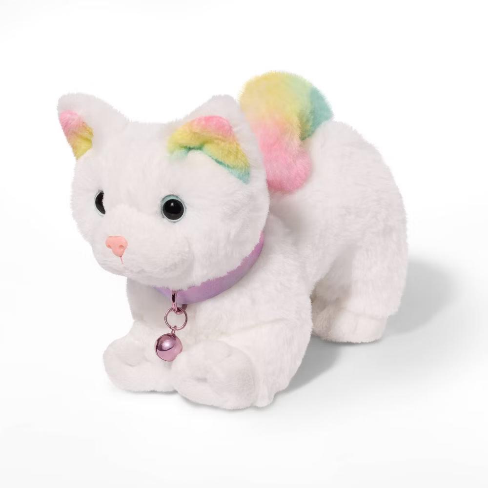 Posable Turkish Angora Cat Plush 6" Pet Rainbow Kitten - Image 3