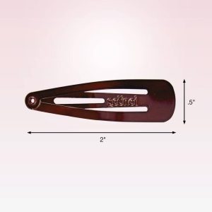 Metal Snap Clips - Brown - All Hair - 12pcs: Hair Styling, Fashion, Securing Hair
