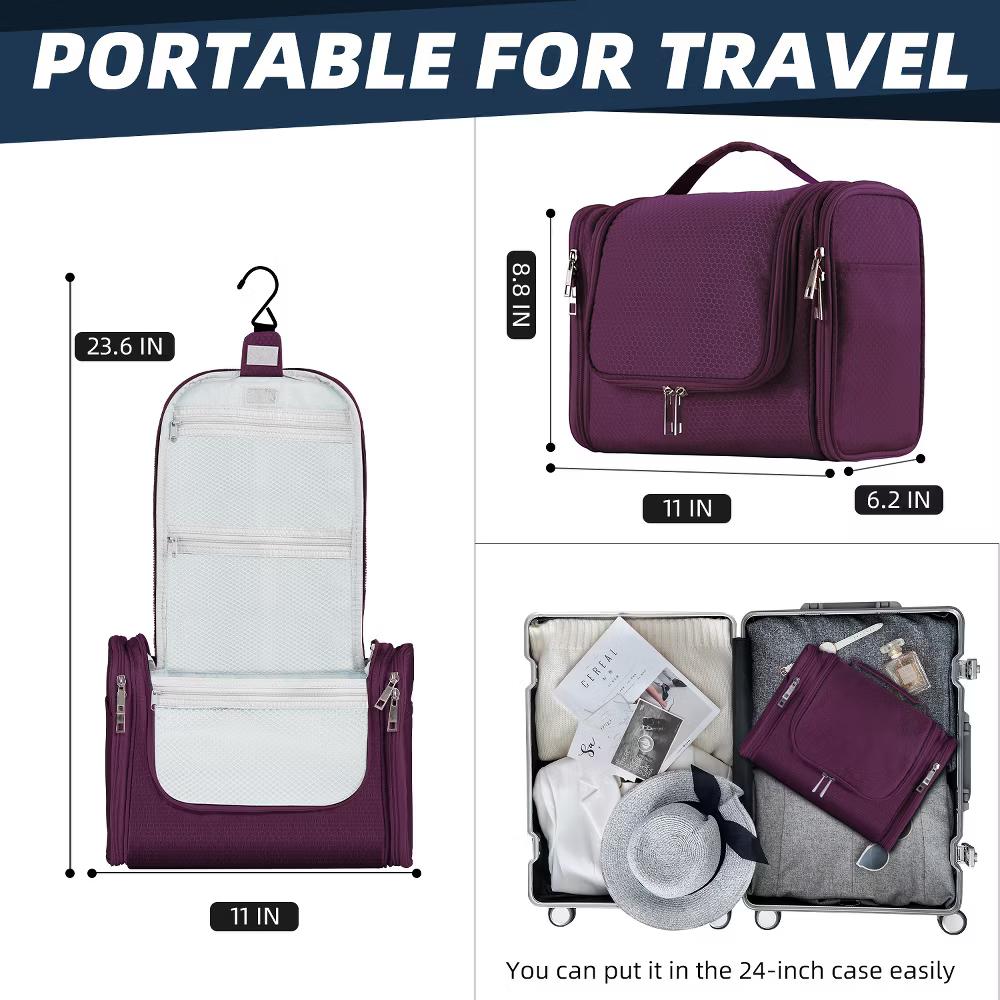 Large Capacity Toiletry Bag for Women and Men, Hanging Toiletry Organizer Cosmetics Makeup Bag - Image 70