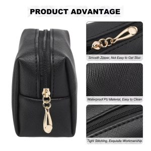 PU Waterproof Cute Preppy Travel Toiletry Mini Makeup Bag 4" x 3"