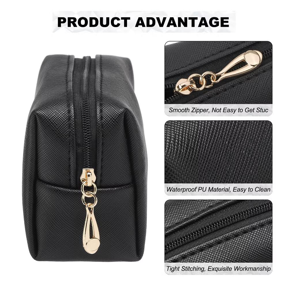PU Waterproof Cute Preppy Travel Toiletry Mini Makeup Bag 4" x 3"