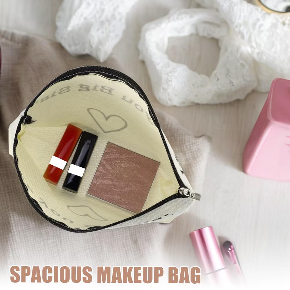 Women's Birthday Makeup Bag Beige 1 Pc - Image 6
