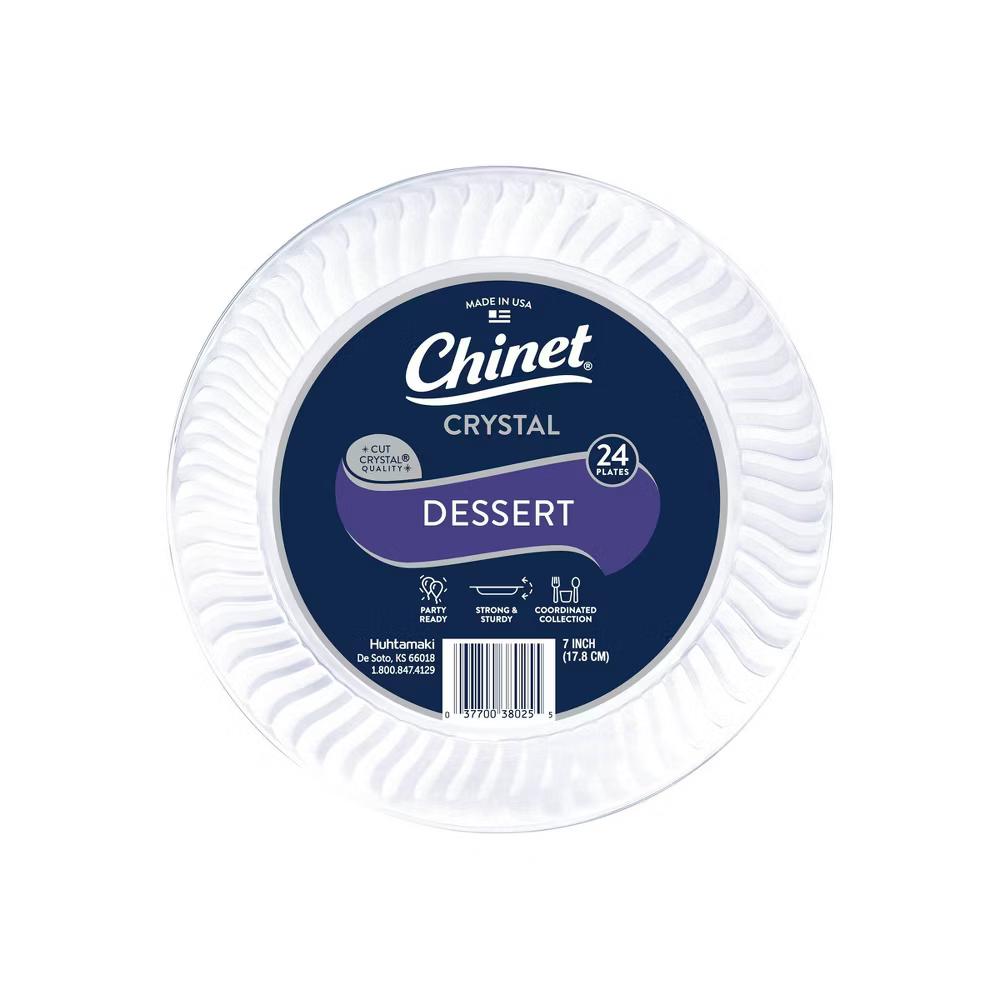 Crystal Dessert Plate 7" - 24ct: Clear, Disposable, Solid Pattern, Round Shape - Image 5