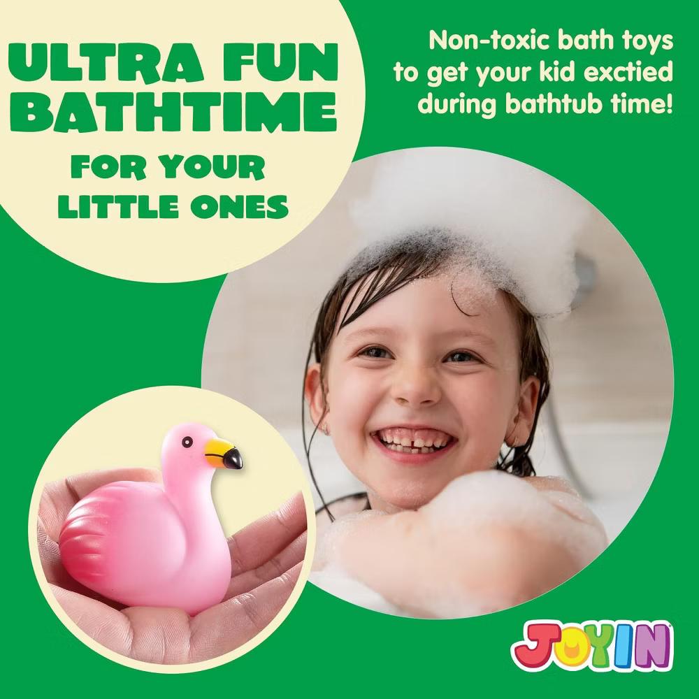 12Pcs Light Up Bath Toys, Toddler LED Bathtub Mermaid Toy, Baby Bathtime Floating Rubber Shower Toy for Infant Baby Kids Boy Girl Gift