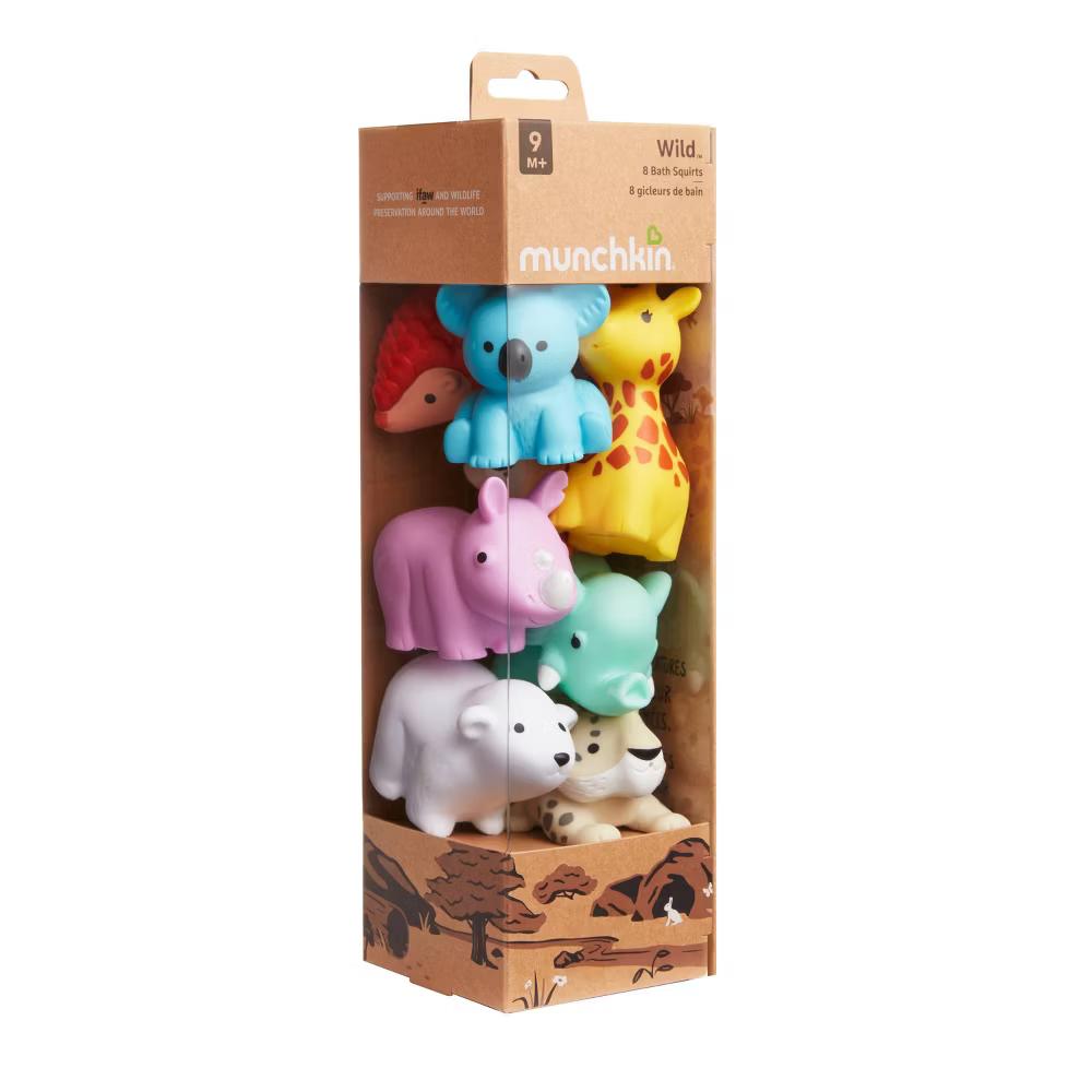 Wild Animal Bath Toy Squirts - 8pk