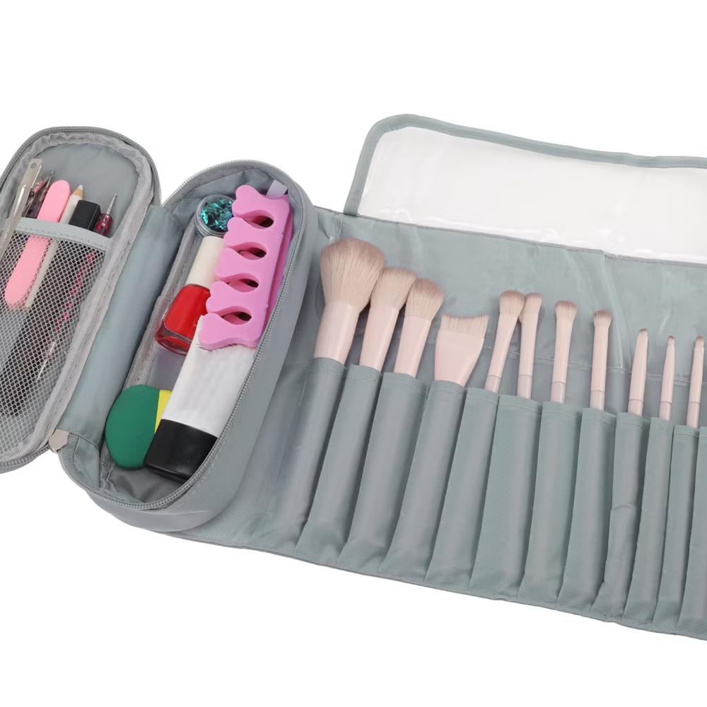 Travel Makeup Bag Makeup Brush Holder Portable Makeup Organizer Bag Cosmetics Storage Bag Waterproof 1 Pcs - Image 11