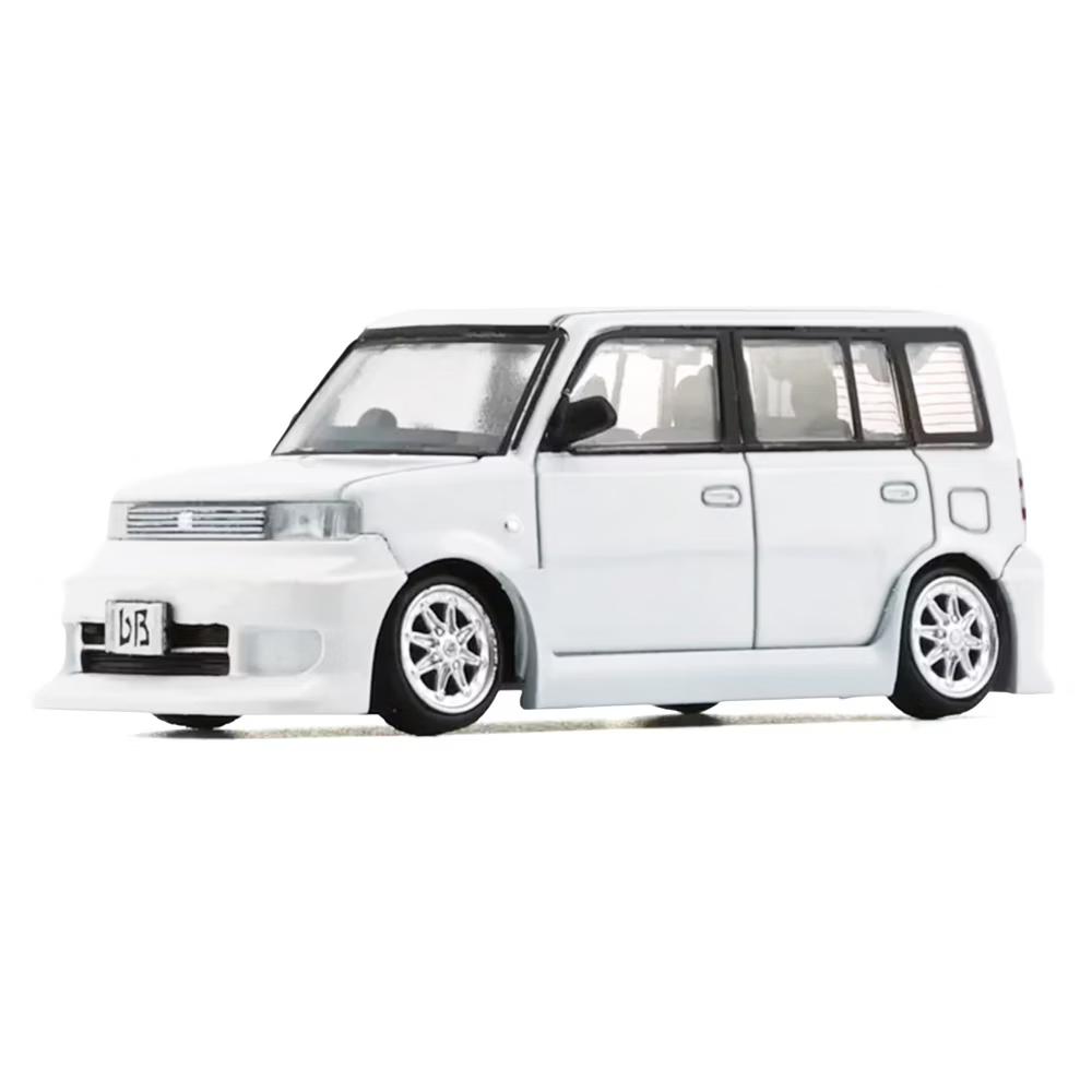 Toyota bB 2000 Van White with Extra Accessories 1/64 Diecast Model Car - Image 2