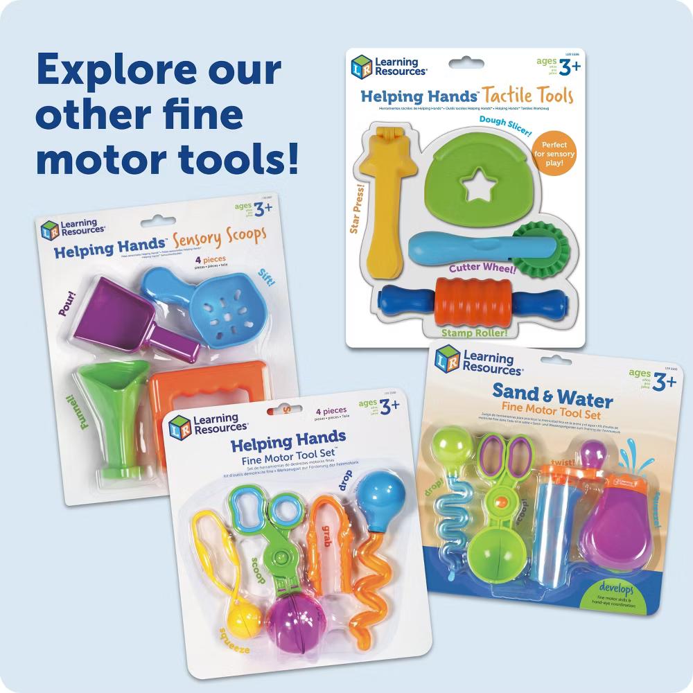 Helping Hands Tactile Tools: Sensory Development Toy for Babies and Toddlers, Plastic, 4 Pieces - Image 2