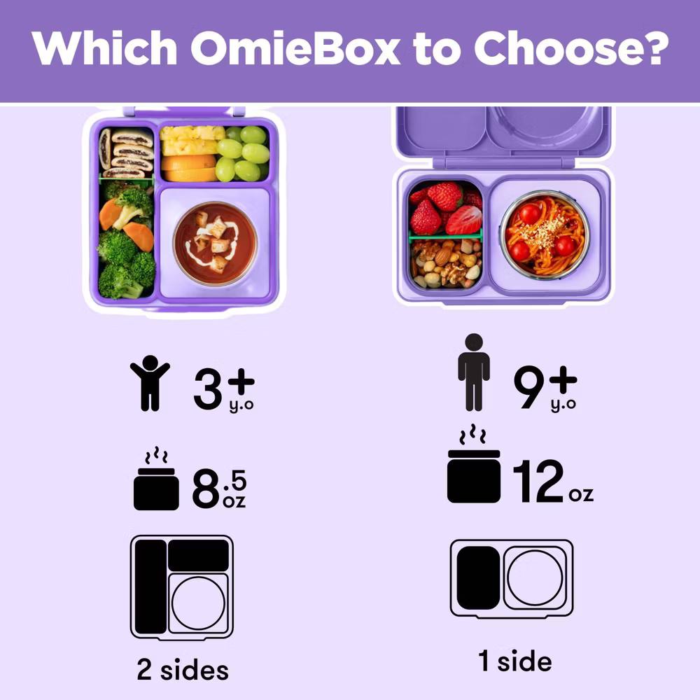 OMIEBox Insulated Bento Lunch Box with Leakproof Thermos Food Jar 3 Compartments - Image 39