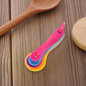 Measuring Cups Round Handle Measuring Spoon Set 5-Piece Dishwasher Safe PP 1 Set