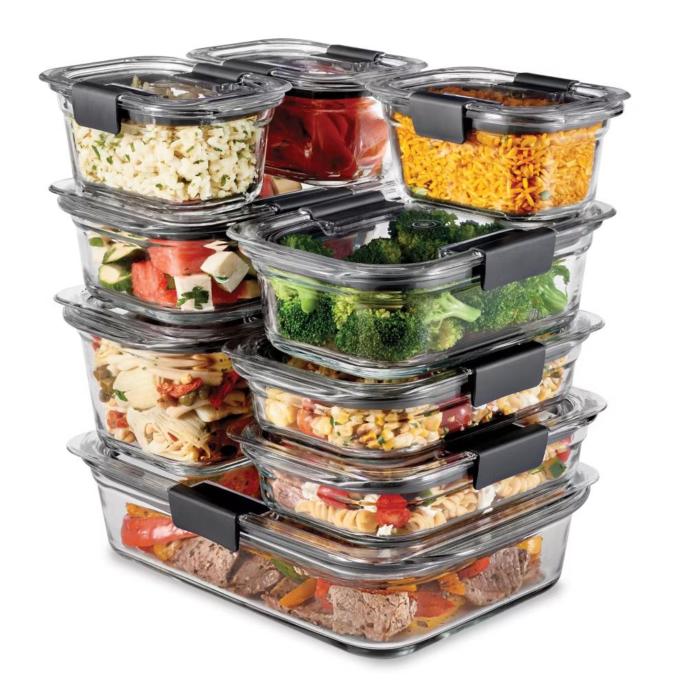 3.2 Cup/757ml Medium Brilliance Glass Clear: Glass Food Storage Container, Microwave & Oven Safe, Dishwasher Safe