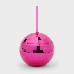 Hot Pink Disco Ball Cup 14 fl oz