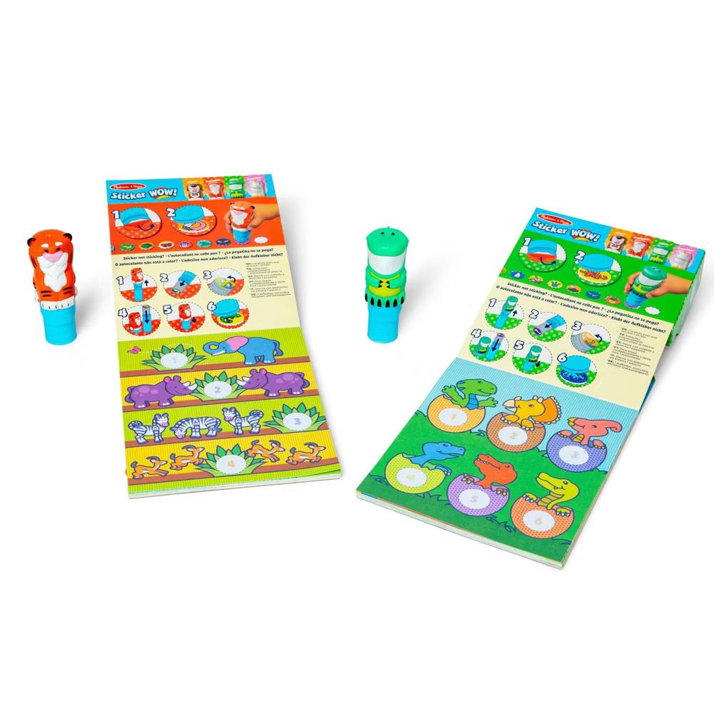 Sticker WOW! Dinosaur and Tiger Bundle: 2 24-Page Activity Pads, 2 Sticker Stampers, 600 Stickers, Arts and Crafts - Image 2
