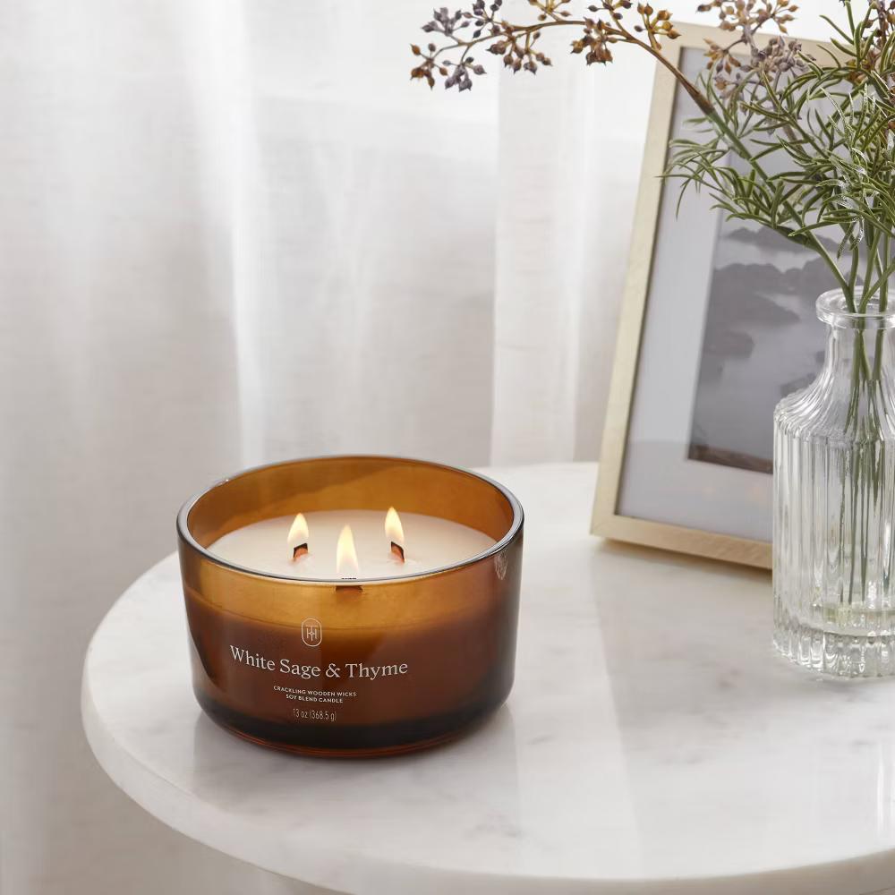 Glass Wooden Wick Jar Candle - Image 88