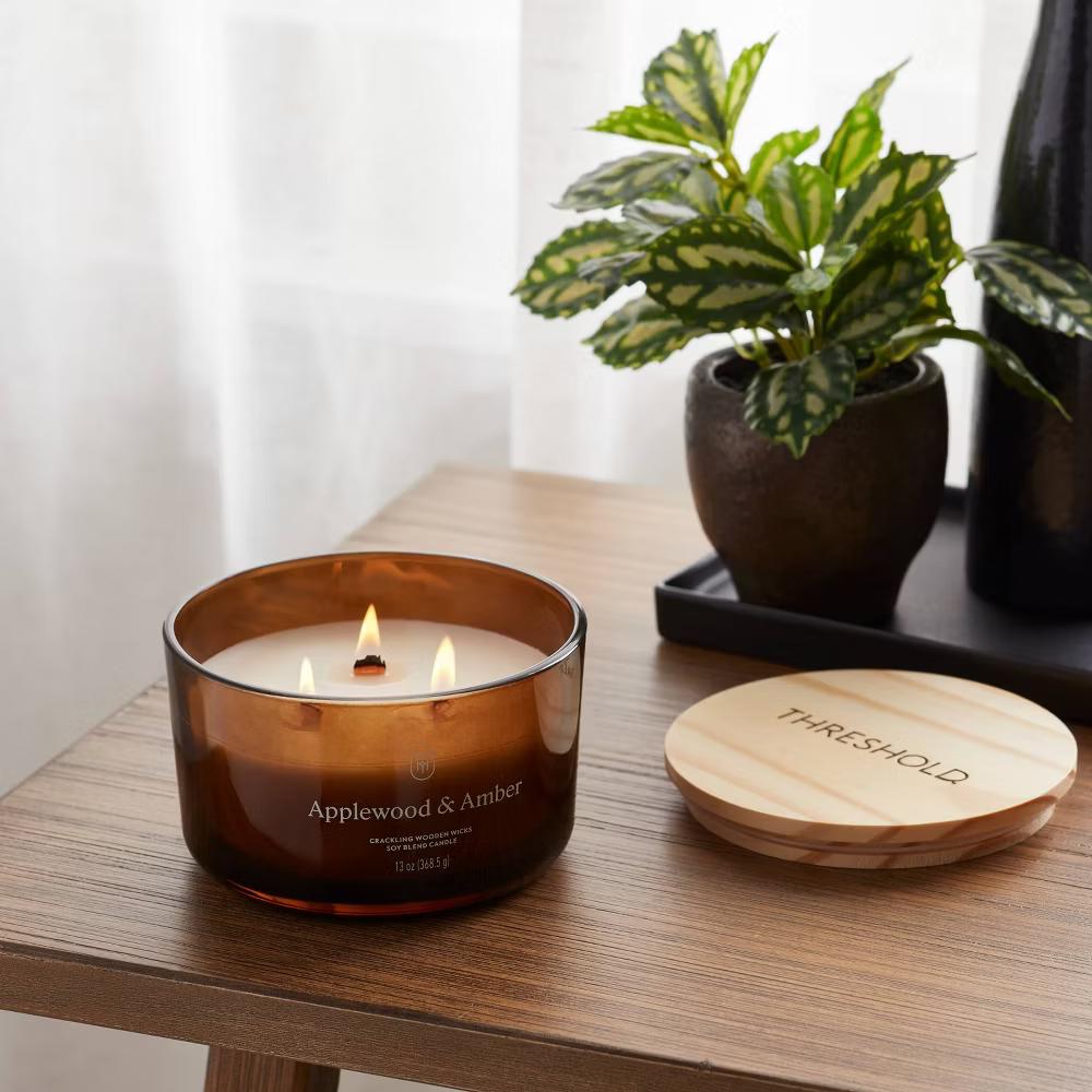 Glass Wooden Wick Jar Candle - Image 49