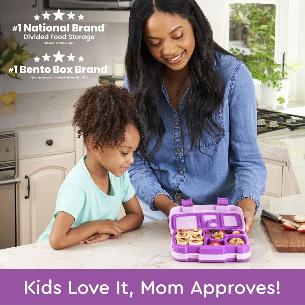 Kids' Brights Leakproof, 5 Compartment Bento-Style Kids' Lunch Box - Image 12