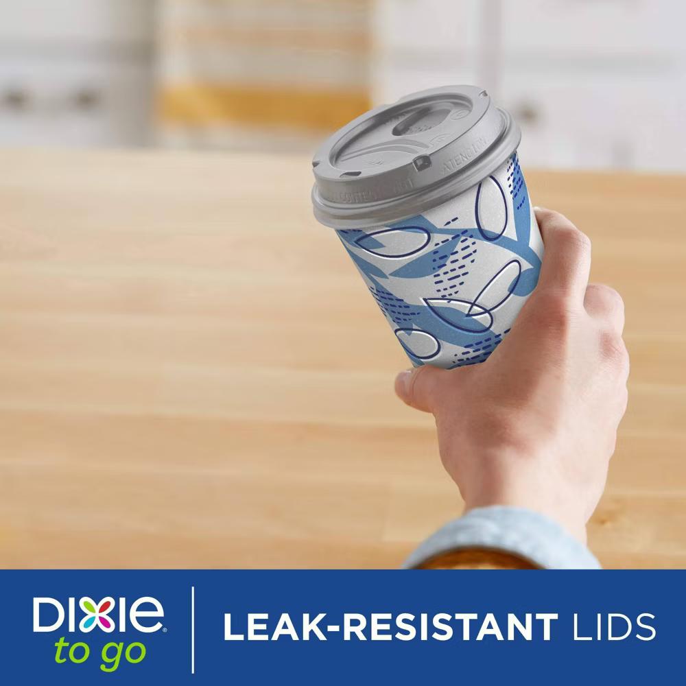 To Go Disposable Hot Cups & Lids - 20ct/20oz: Insulated paper, assorted pattern - Image 7