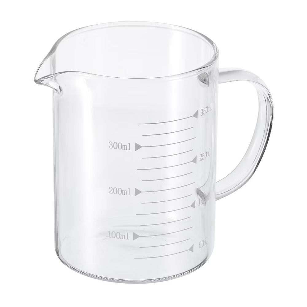 3.3 Borosilicate Glass V-Shaped Pour Spout Printed Scale Measuring Cup