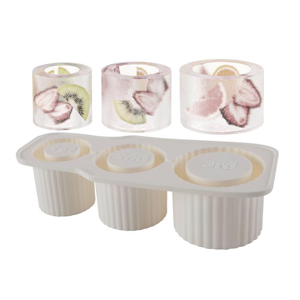 40oz Silicone 3 Tier Tumbler Ice Mold with Lid - Image 13