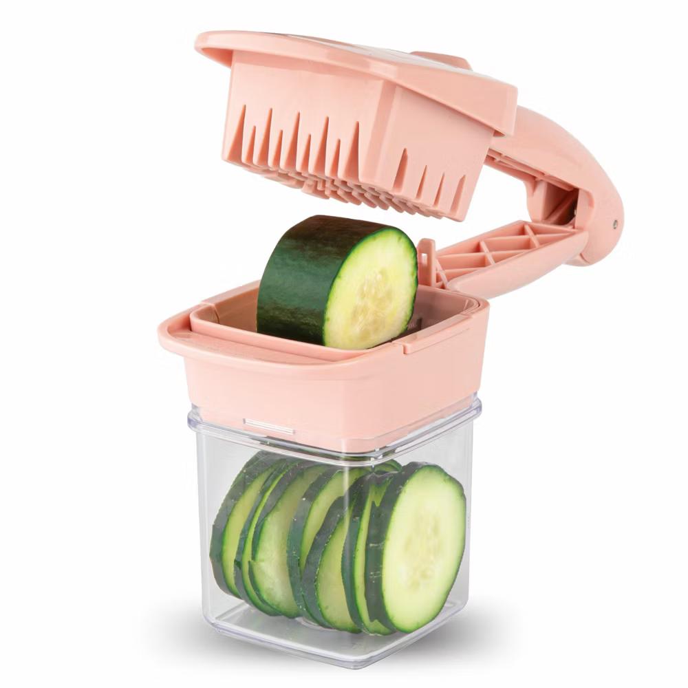 NutriChopper Handheld Vegetable and Fruit Chopper with 4 Stainless Steel Blades & Catch Container - Image 31