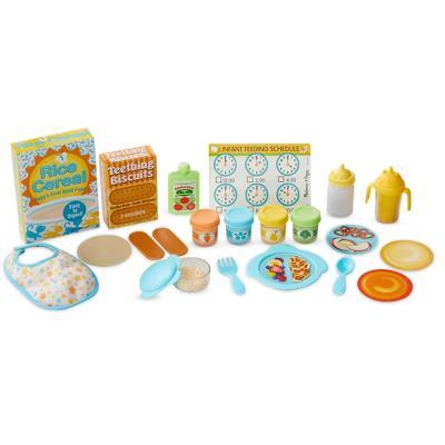 Mine to Love Mealtime Play Set for Dolls with Bottle, Pretend Baby Food Jars, Snack Pouch - 24pc - Image 8