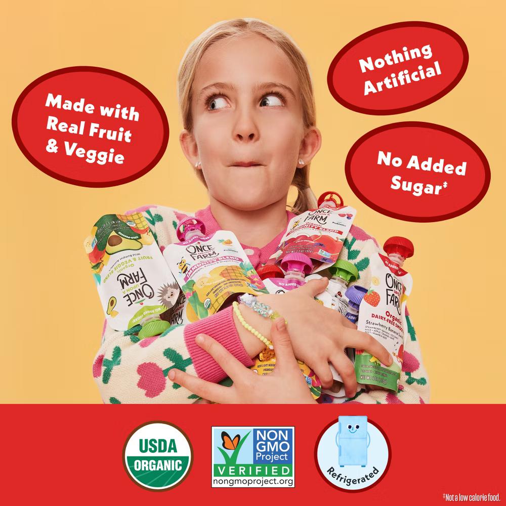 Strawberry Banana Swirl Organic Dairy-Free ' Smoothie - 4ct/4oz Pouches - Image 2