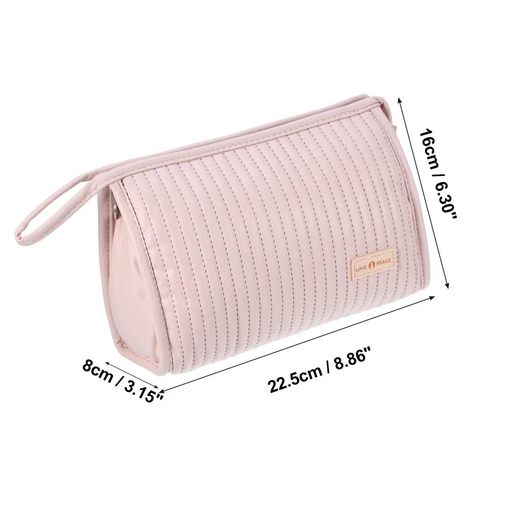PU Leather Makeup Bag Large Makeup Bag Make Up Brush Organizer Bag Toiletry Bag for Women 1 Pcs - Image 28