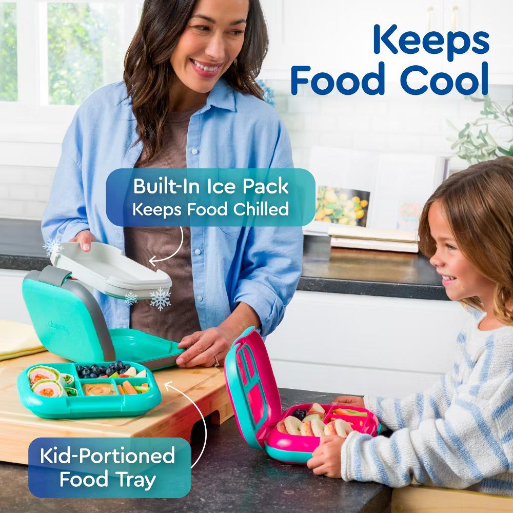 Kids' Chill Lunch Box, Bento-Style Solution, 4 Compartments & Removable Ice Pack - Image 59