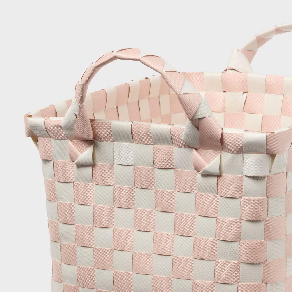 Woven Plastic Basket Small - Image 7