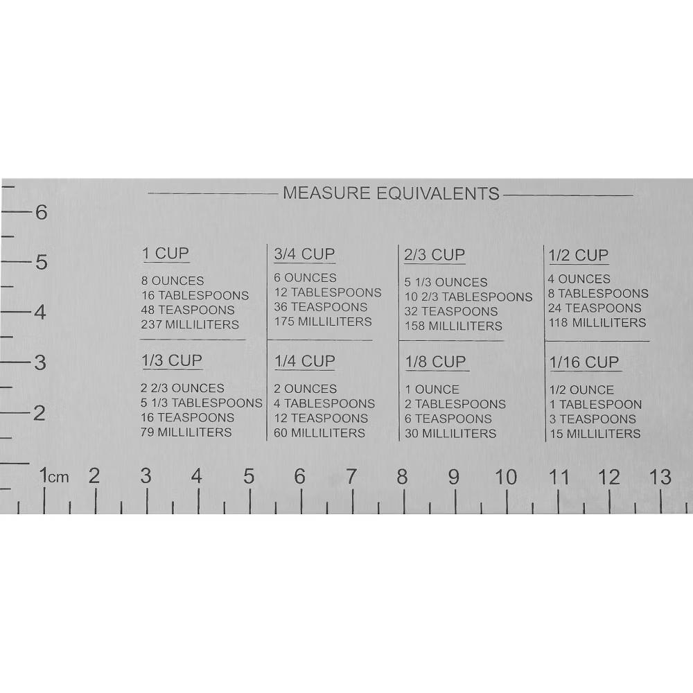 Stainless Steel Measure Marks Food Scrapper: Kitchen Gadget with Soft-Grip Handle & Dishwasher-Safe Design - Image 3