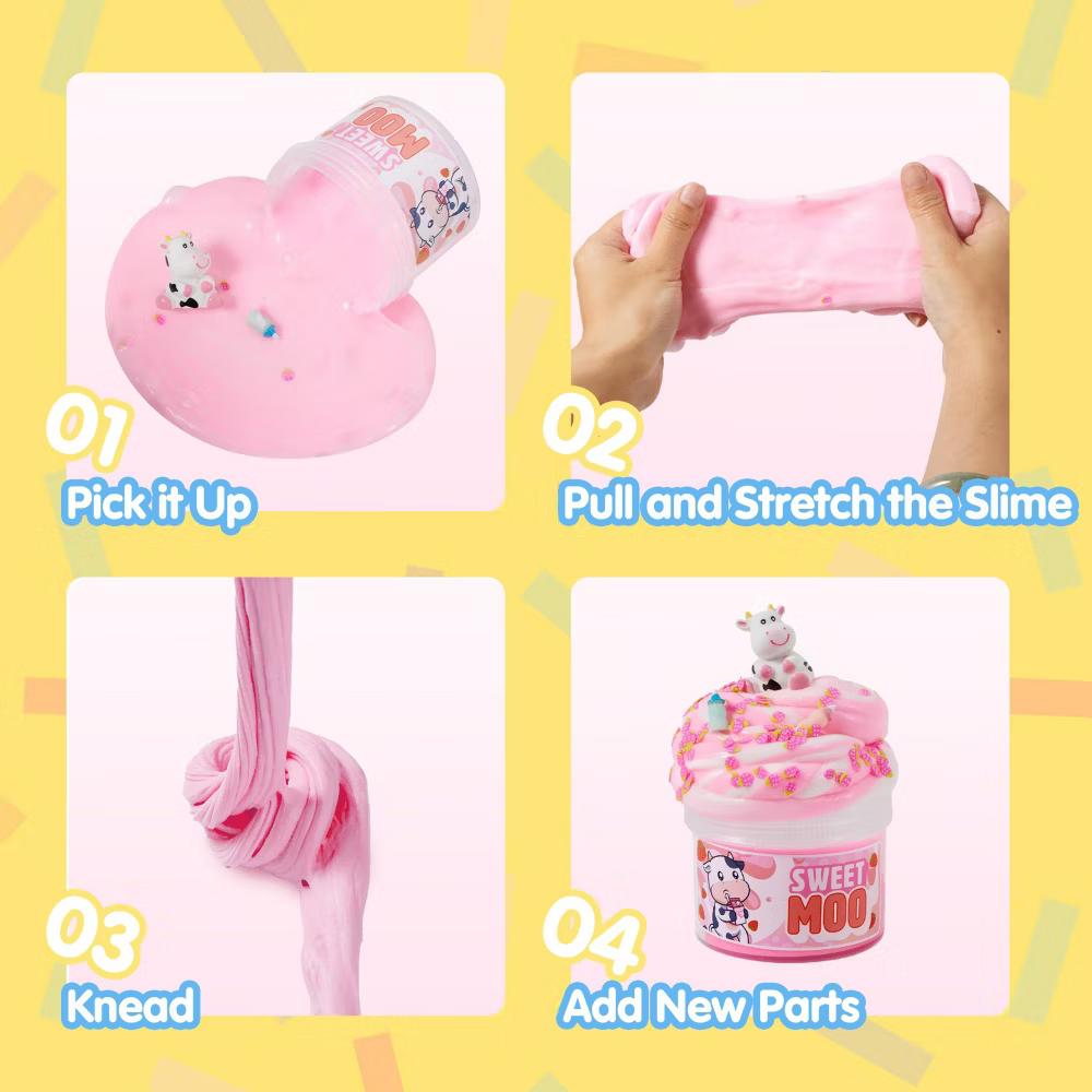Slime 3 Pack Butter Party Favors Non-Sticky Pre-Made Slime For Kids DIY Stress Relief Sludge Fidget Toy Birthday Gift Educational Putty Toys - Image 6
