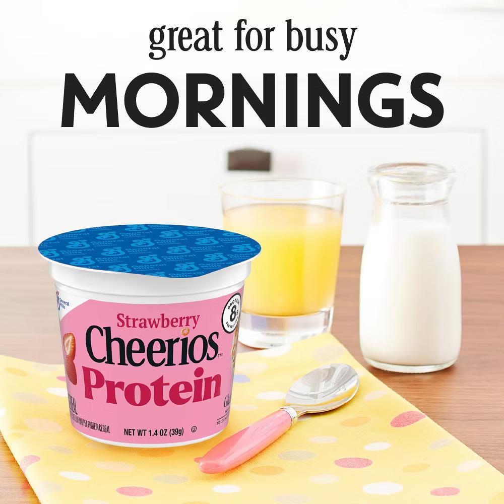 Cheerios Gluten Free Strawberry Protein Breakfast Cereal Cup - 1.4oz - Image 6