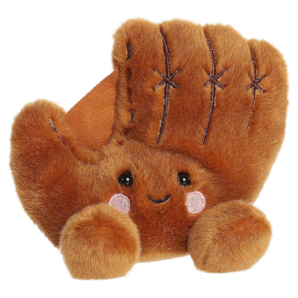 Mini Baseball Glove Palm Pals Adorable Stuffed Animal Brown 5" - Image 3