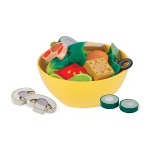 Slice and Toss Salad Play Food Set - 52pc Wooden and Felt