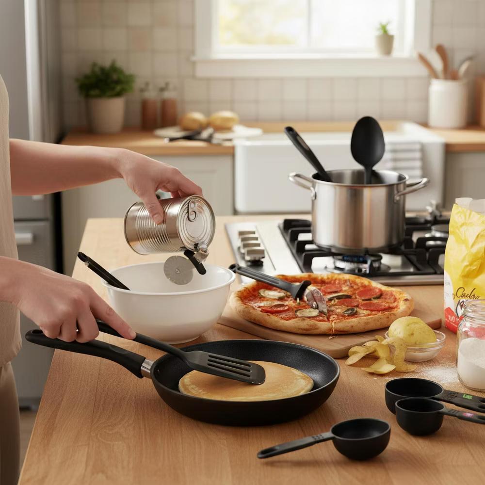 Farberware Classic 17-Piece Kitchen Tool & Gadget Set, Nonstick Utensils for Cooking, Baking & Food Prep with Measuring Cups & Spoons, Dishwasher Safe - Image 8